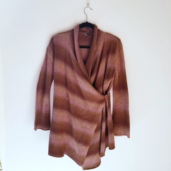 Prana Sweaters - Prana striped tye dye wrap cardigan sweater